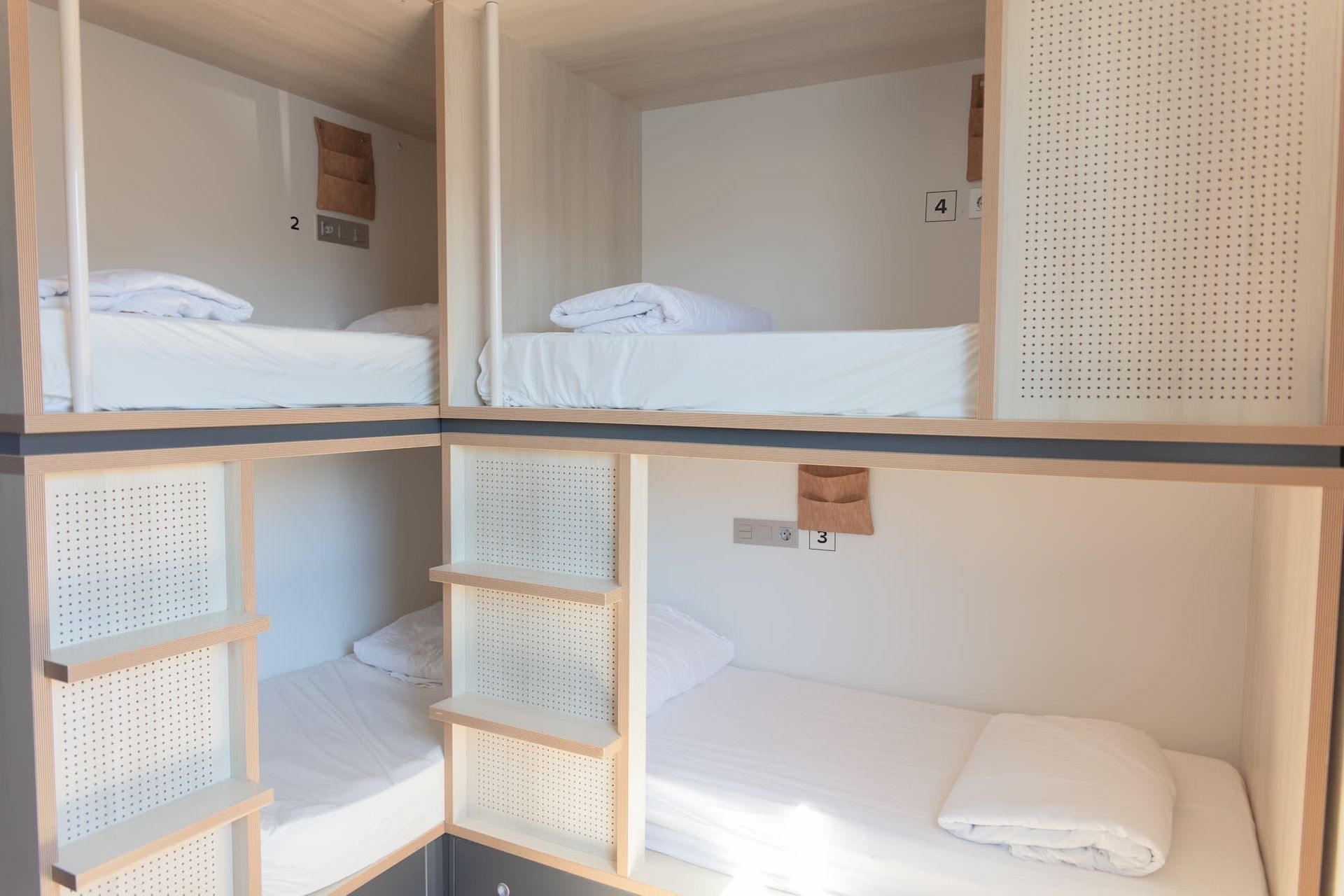 Bed in a shared 4-bed room with private bathroom