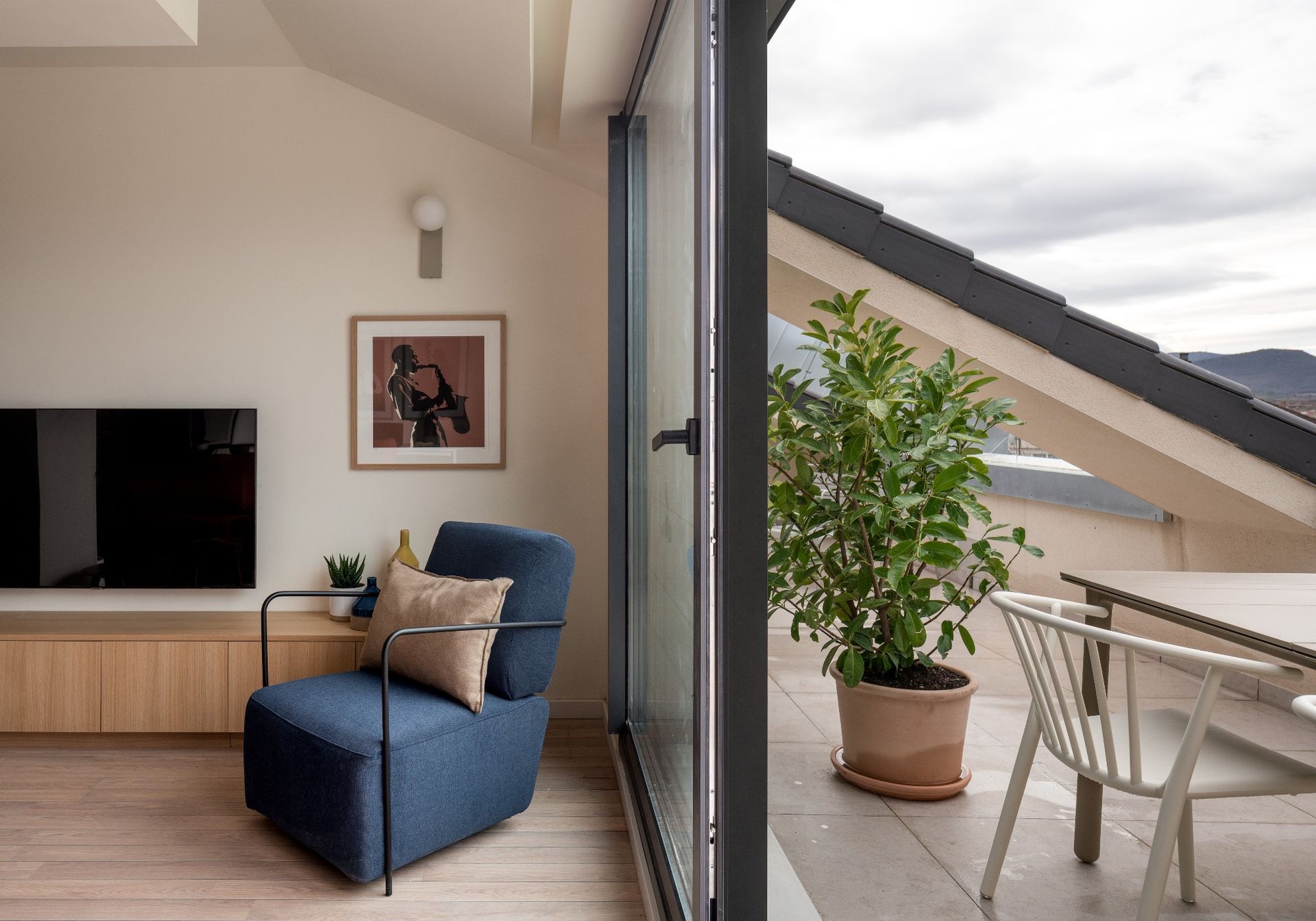 Ático de 1 Quarto com Terraço em Vitoria centro